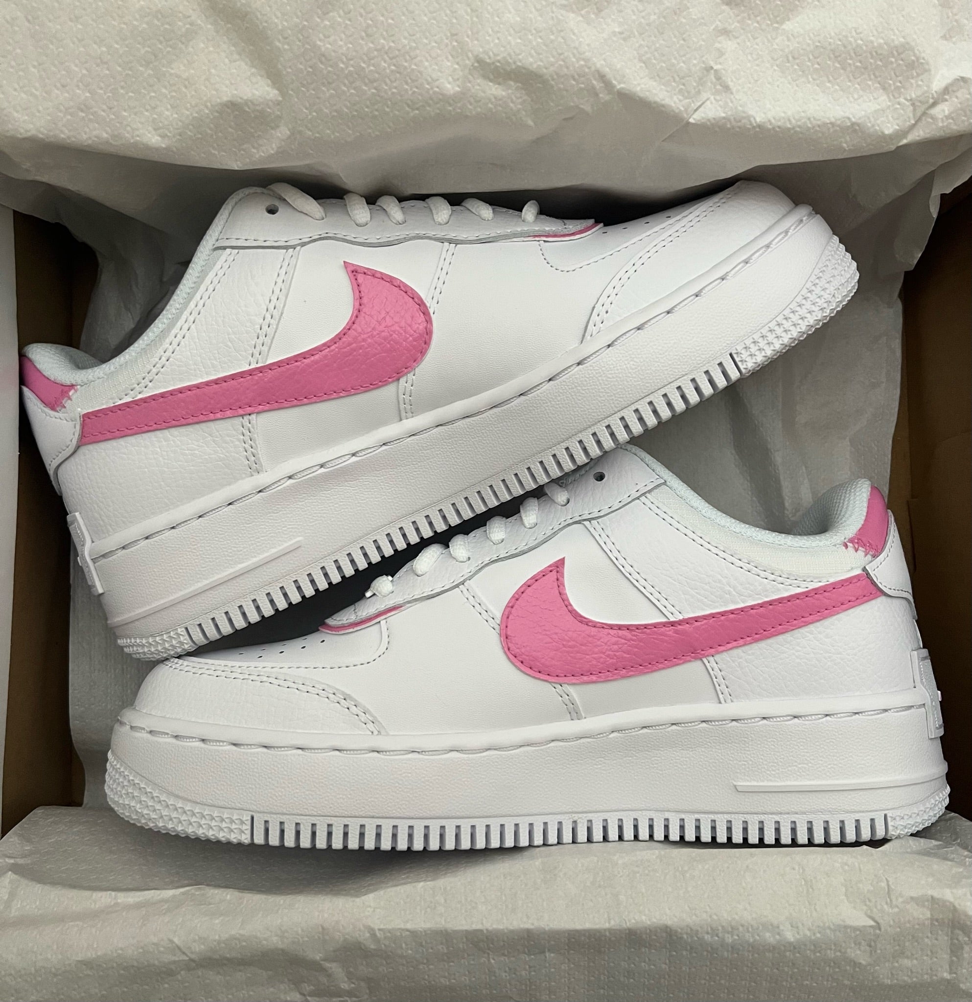 Af1 with pink clearance swoosh